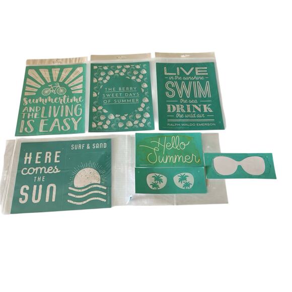 Chalk Couture Summer Fun 5‎  8.5 X  11  Reusable  Transfers - Picture 1 of 7